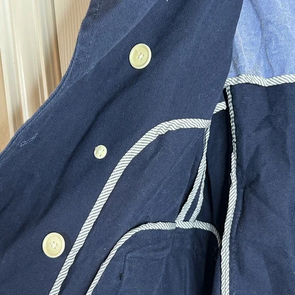 J.Crew Heavyweight Cotton Twill Pea Coat Navy Jacket‎ Size 10 - Picture 11 of 14